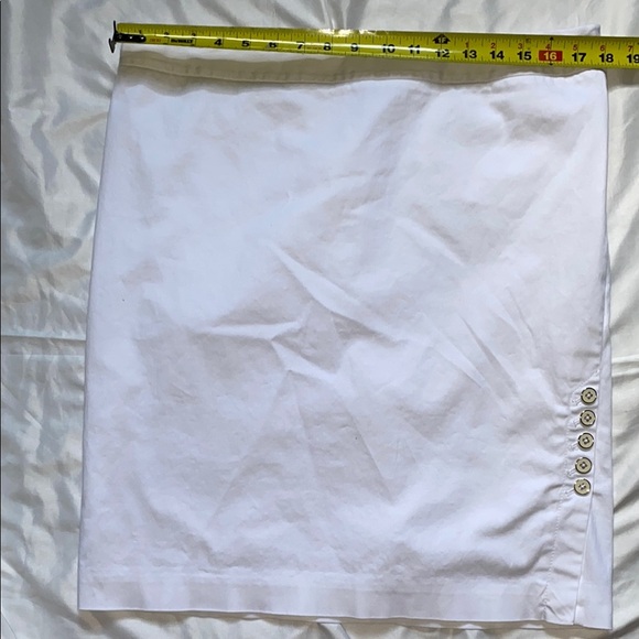 White House Black Market White Pencil Skirt Knee-Length Casual - Picture 3 of 15